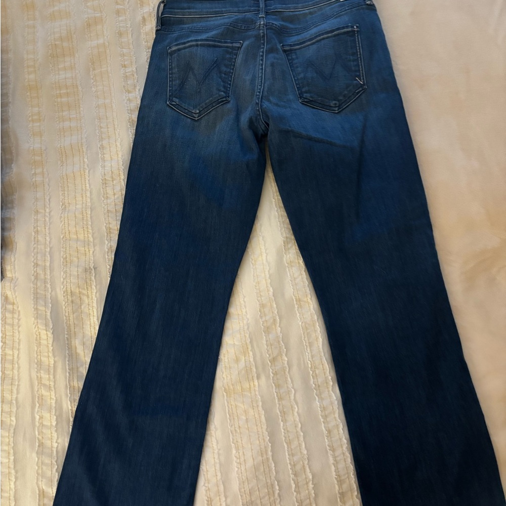 MOTHER Blue Flare Wide Leg Jeans